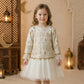 Golden Geometry Embroidery Ghirgiyan Girl-Off White