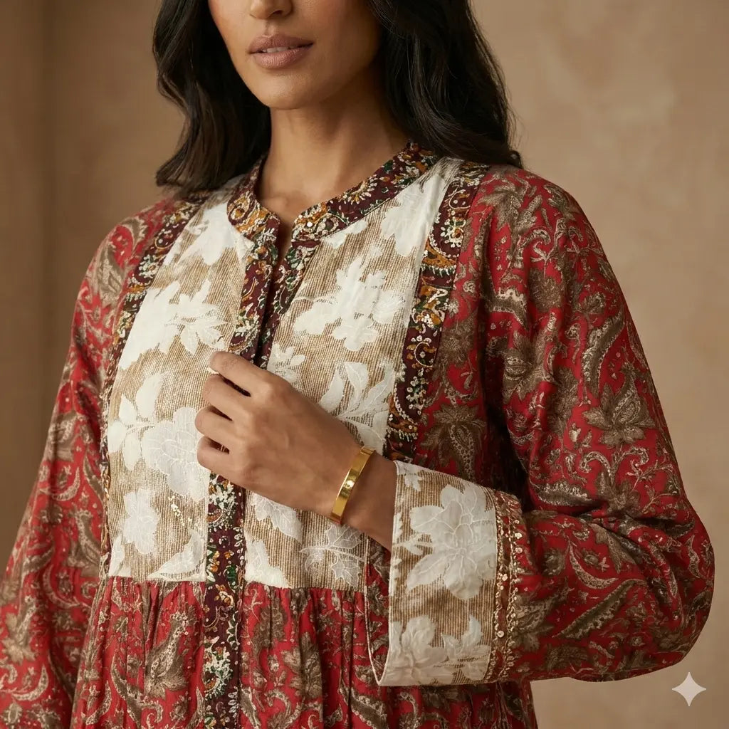 Royal Floral Women Daraa-Red