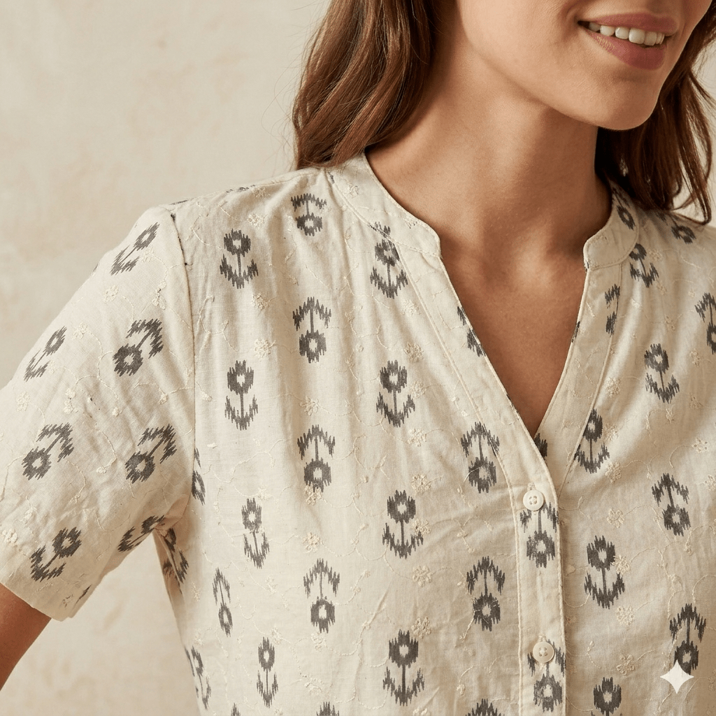 Desert Muse Women Full Sleeves Pajama Set – Ivory