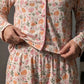 Tangerine Flower Women Pajama Set- Pastel