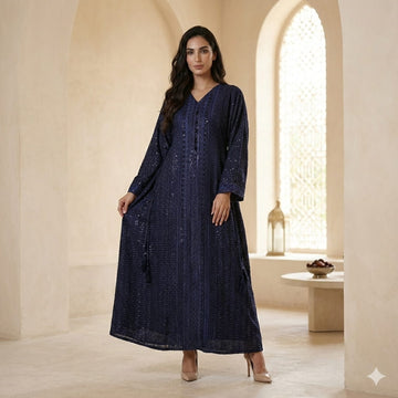 Celestial Evening Women Daraa- Midnight Blue