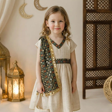 Heritage Hues Ghirgiyan Girl-Green