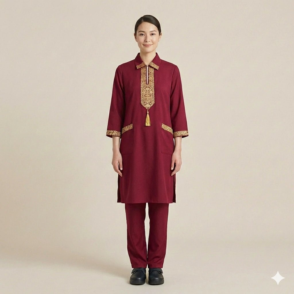 Khaddama Uniform- Maroon