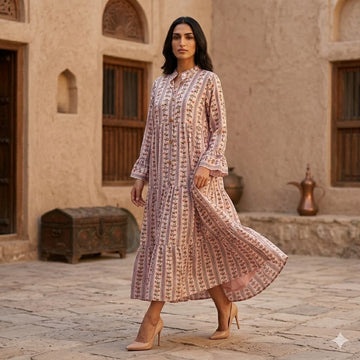 Sunset Lattice Women Daraa- Blush Pink