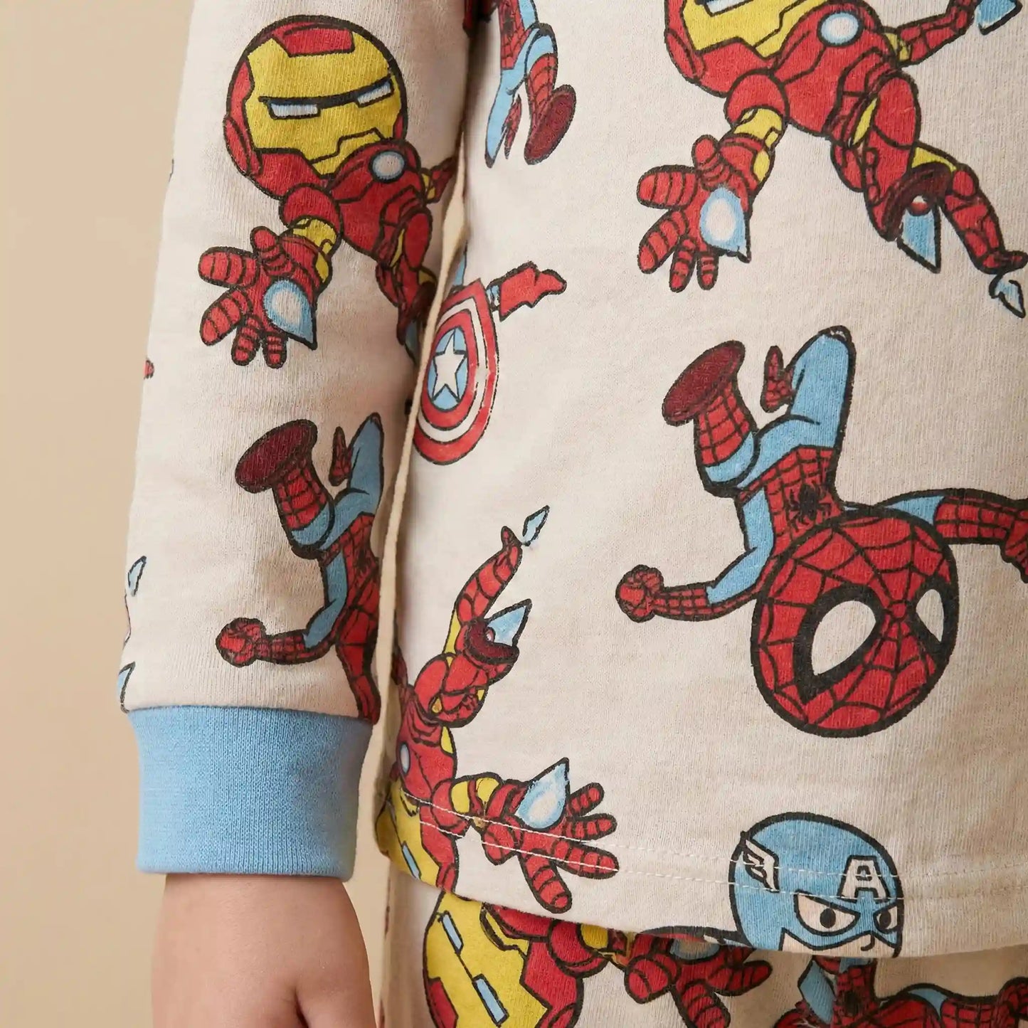 Avengers Boy Pajama Set- White
