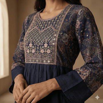 Midnight Tiered Women Daraa- Navy Blue