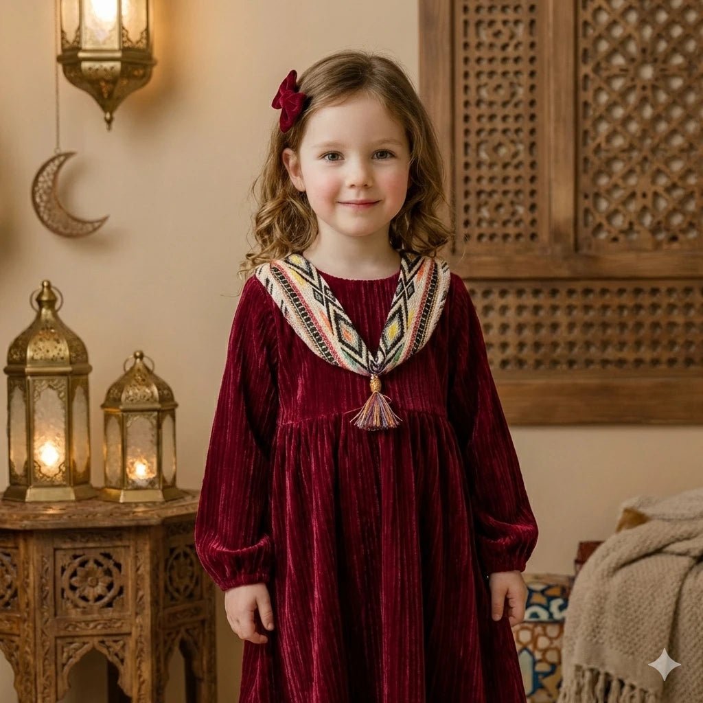 The Ruby Heritage Ghirgiyan Girl- Maroon