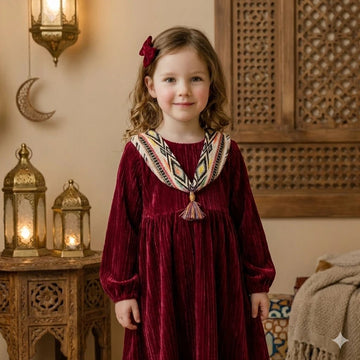 The Ruby Heritage Ghirgiyan Girl- Maroon