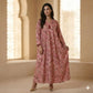 Blush Pink Floral Embroidered Women Daraa- Pink