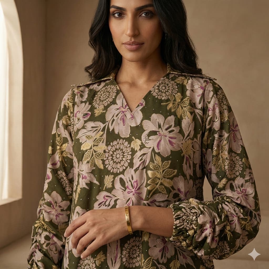 Olive Grove Botanical Women Daraa- Olive Green