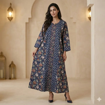 Earth Tone Paisley Women Daraa- Mocha