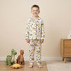 Pastel Dino Button Boy Pajama Set- Off White