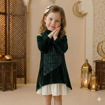 The Emerald Sequin Ghirgiyan Girl- Deep Green