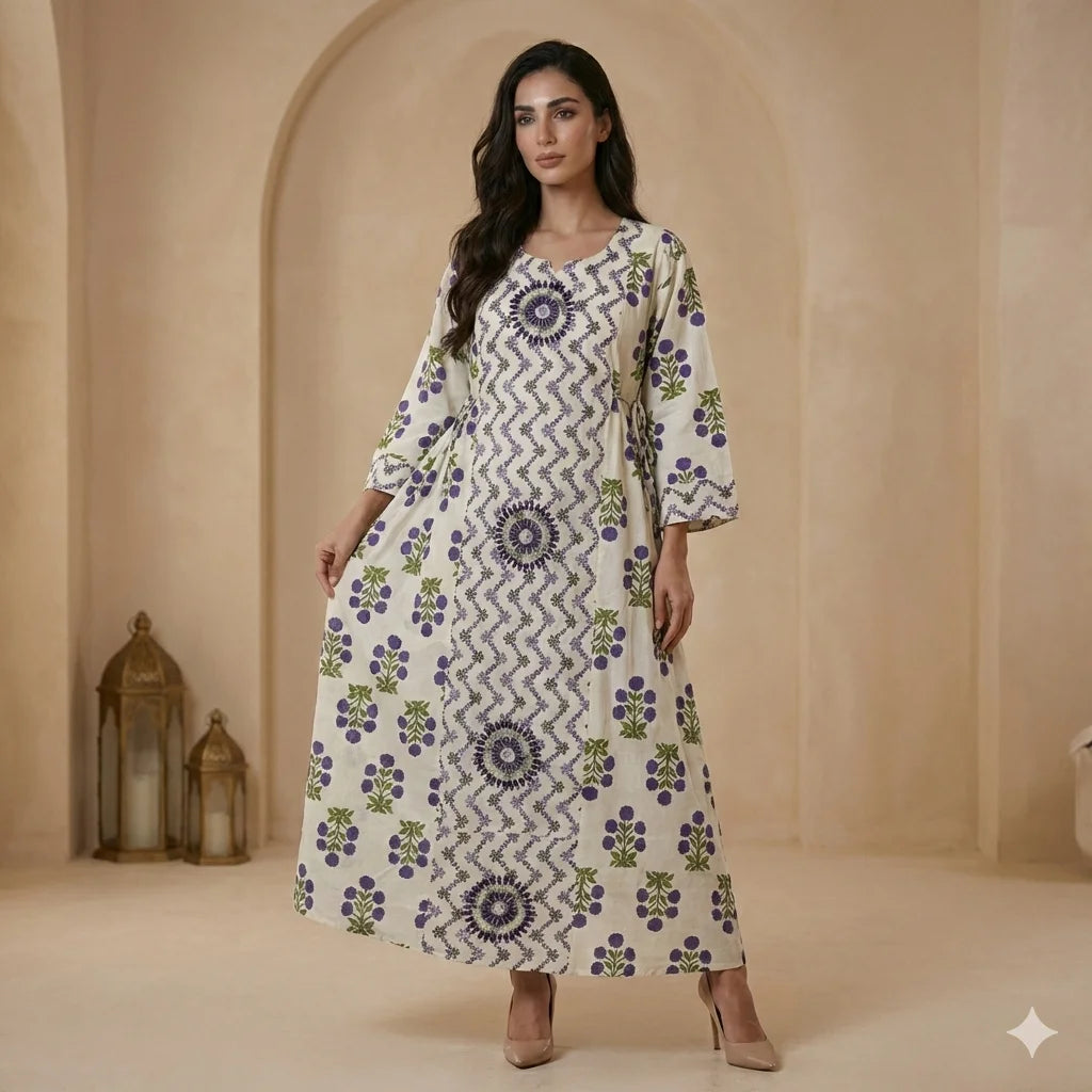 Lavender Floral Women Daraa- Lavender