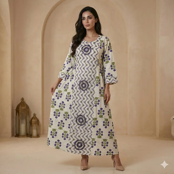 Lavender Floral Women Daraa- Lavender