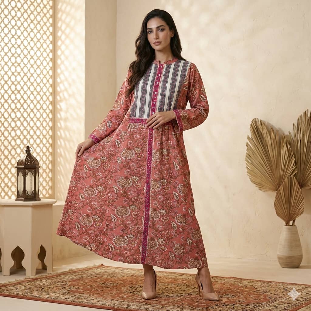 Coral Garden Women Daraa- Coral Pink