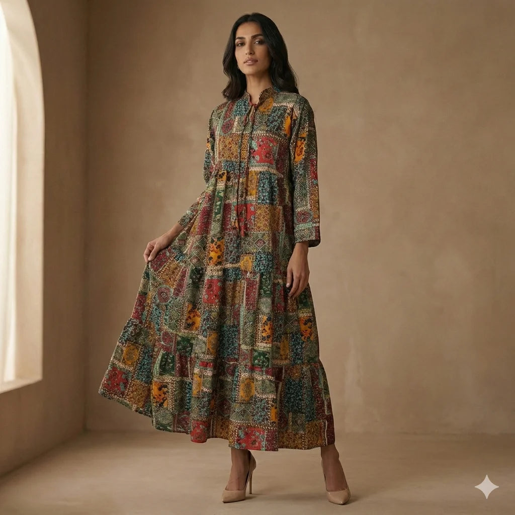 Forest Green & Teal Women Daraa- Girl Women