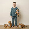 Wild Tiger Boy Pajama Set-Dark Green