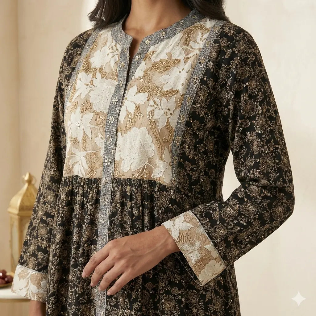 Royal Floral Women Daraa-Black