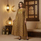 Majestic Motif Women Daraa- Mustard