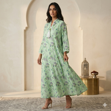 Serene Bloom Women Daraa- Seafoam Green