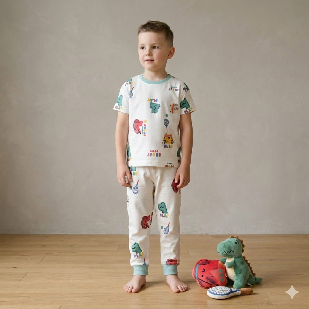 Play Pastel Boy Pajama Set-Pastel Green