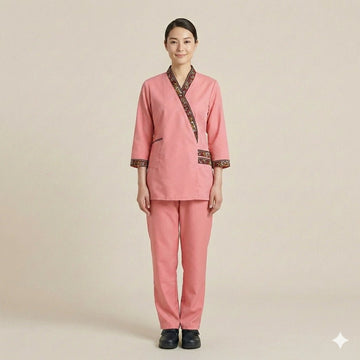 Khaddama Uniform Cross Line- Light Pink