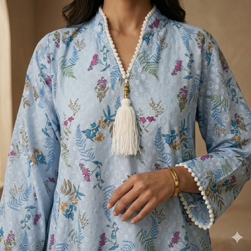 Serene Bloom Women Daraa- Powder Blue