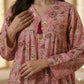 Blush Pink Floral Embroidered Women Daraa- Pink