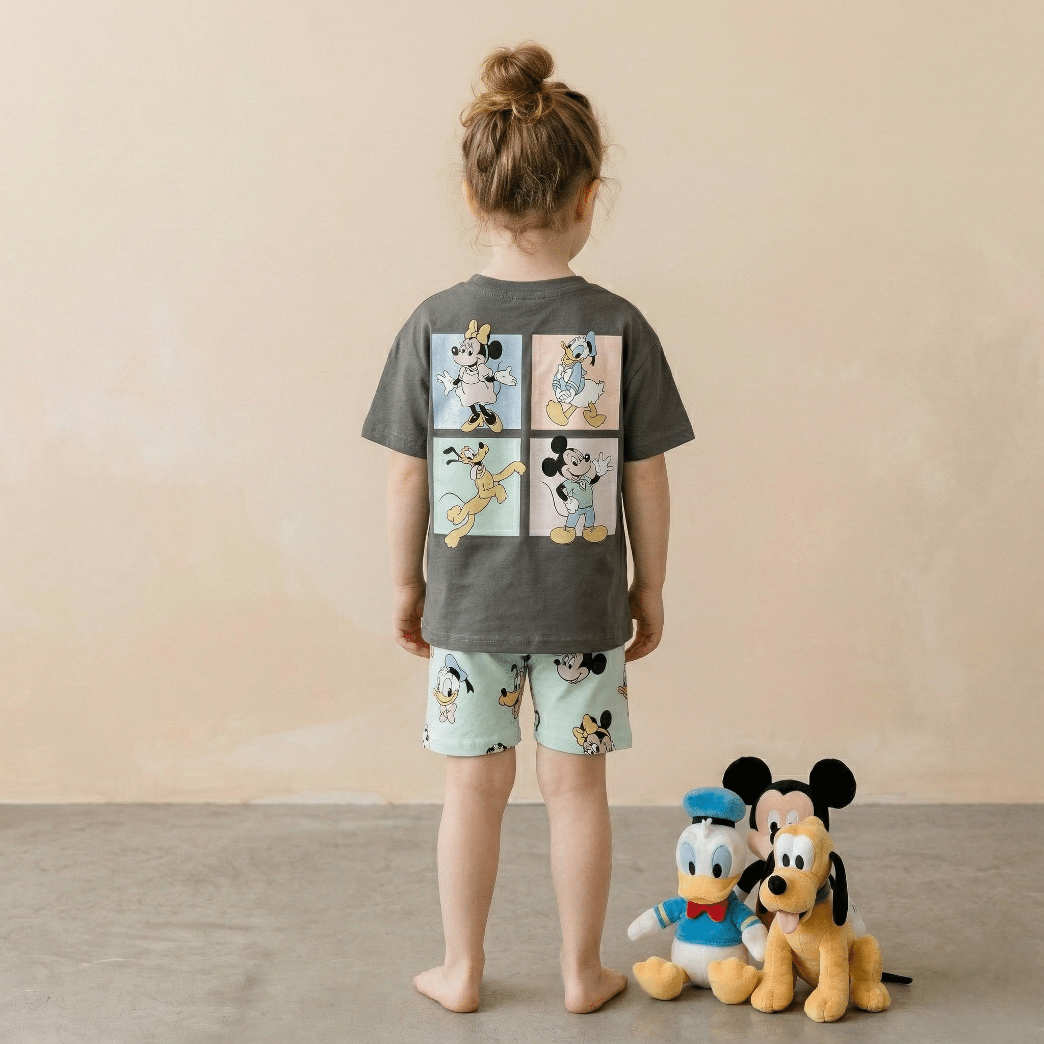 Minnie Mouse Dreams Girls Shorts Set - Grey & Blue