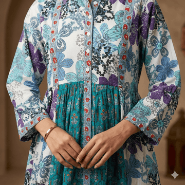 Turquoise Mosaic Women Daraa- Turquoise