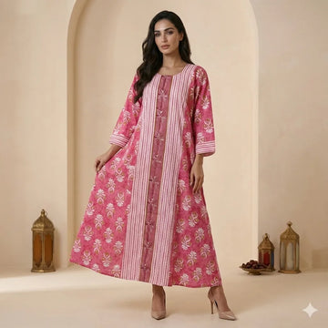 Fuchsia Geometric Women Daraa- Pink