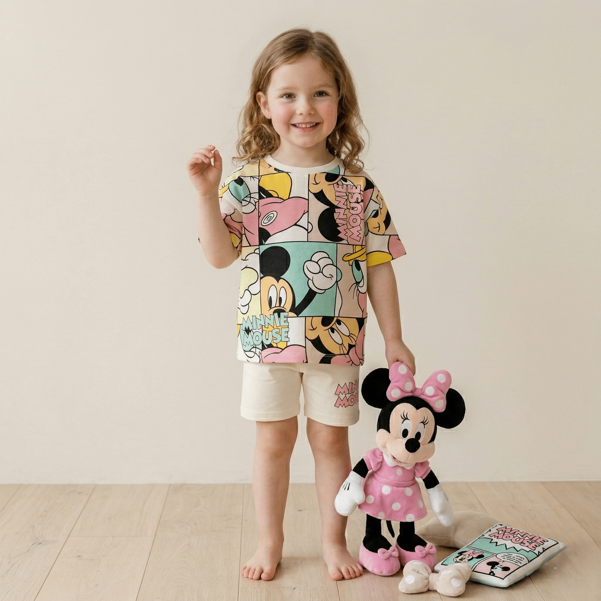 Minnie Mouse & Friends Girls Short Set - Multicolor