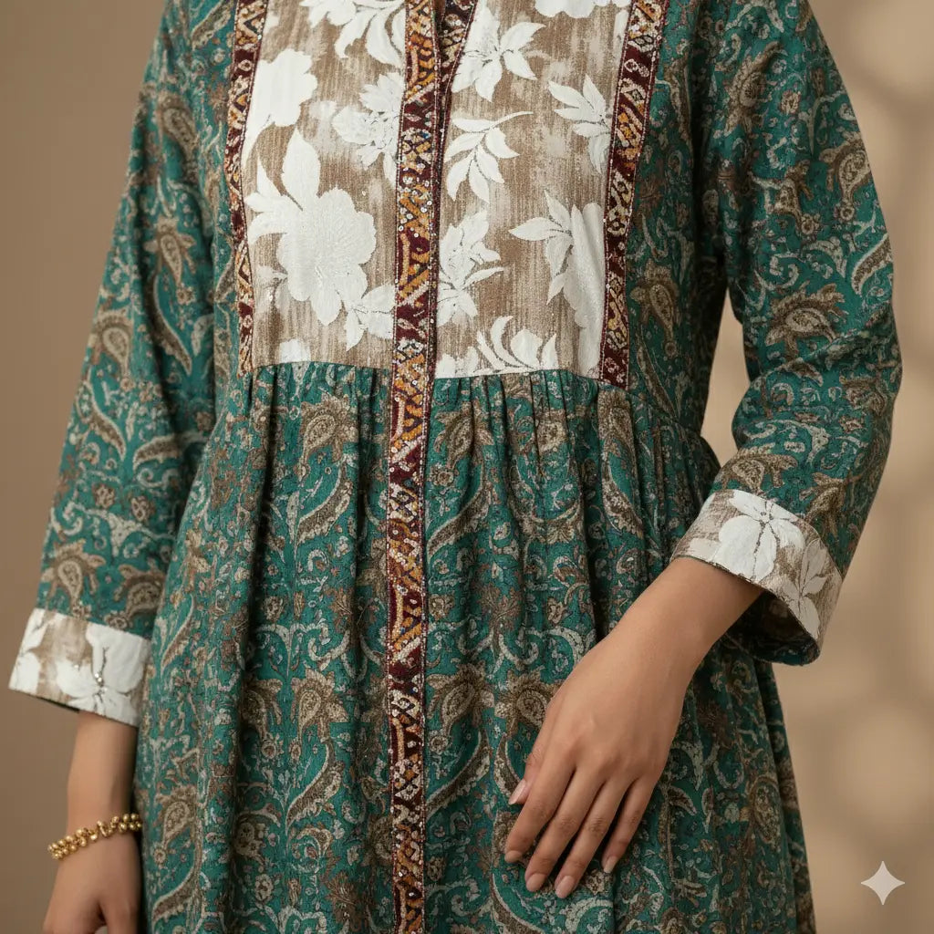 Royal Floral Women Daraa-Green