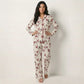 Song bird Women Pajama Set- Red