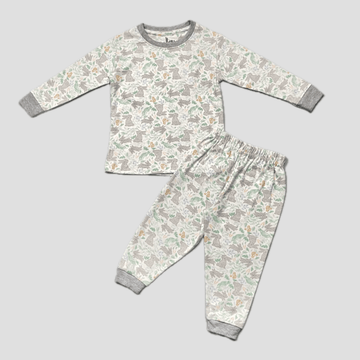 Bunny Baby Girls Pajama Set - Grey