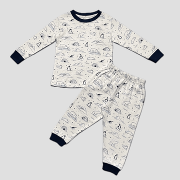 Polar Baby Boys Pajama Set - White