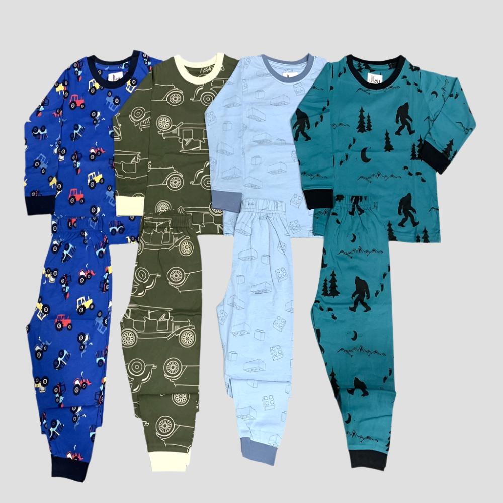 Boys Full Sleeves Pajama Set - Pack of 4 - Size 3yr