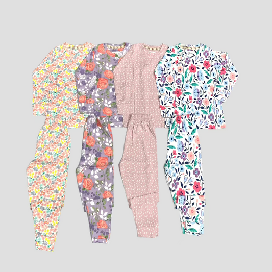 Girls Full Sleeves Pajama Set - Pack of 4 - Size 3yr