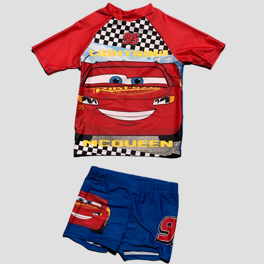 Lightning McQueen Boys Swimsuit Set - Red