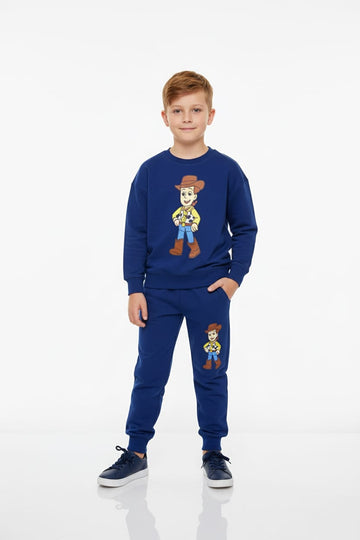Toy Boy Sweatshirt Set- Navy Blue