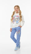 Labubu Girl Hoodie Set- White