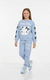 Hello Kitty Girl Sweatshirt Set- Light Blue