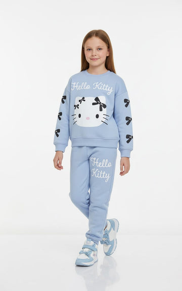 Hello Kitty Girl Sweatshirt Set- Light Blue