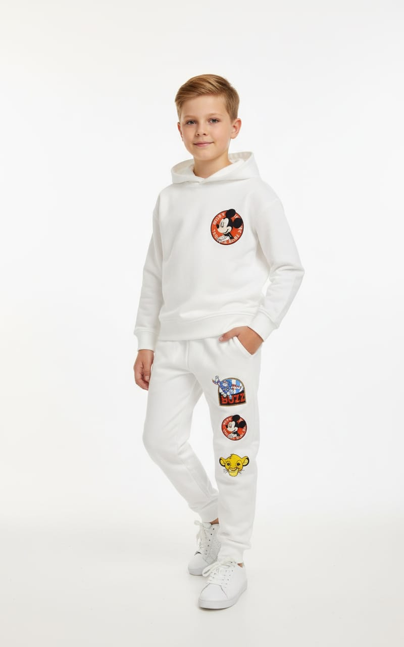 Mickey Sweatshirt Set- White