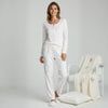 Mini Flower Women Pajama Set- White