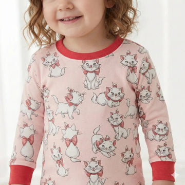Marie Cat Baby Girl Pajama Set- Pink
