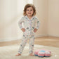 Pastel Flower Button Baby Girl Pajama Set- Pastel