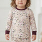 Pastel Print Baby Girl Pajama Set- Beige Pink