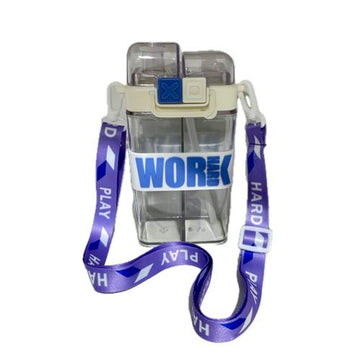 Bintelsoor Accessories 550ML Work Hard Water Bottle-Grey